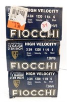 (75) Rounds of Fiocchi 12 gauge 2 3/4" HV shotgun