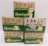 (125) Rounds of Remington 20 gauge heavy game