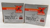 (50) Rounds of Winchester 28 gauge 2 3/4" high