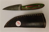 Hand made Damascus steel knife with resin and