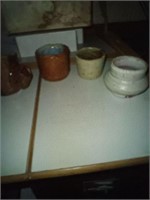 3 Hand Made Clay pots