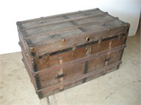 Vintage Flat Top Trunk  41x23x25 inches