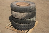 (4) "8" Bolt Implement Wheels w/ Bad Tires