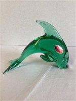 Murano Italy Art Glass Dolphin with Sticker