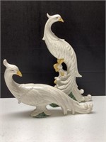 Vintage Ceramic Peacock and Hen Figures