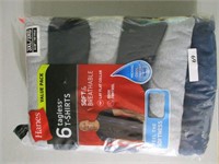 6 pack Hanes tables t-shirts