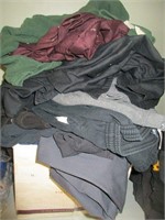 Box full sweats, shirts, pants, & gloves