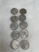 10 Chinese vintage coins