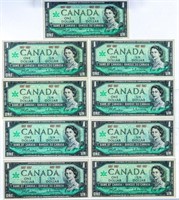 Bank of Canada -1867-1967 Centennial $1 Lot 9 Note