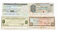 Group of 4 Italy Scrip - 1970's
