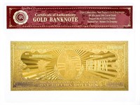 USA 24kt Gold Bank Note - One Million Dollars