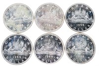 Lot 6 Canada Silver Dollar Coins