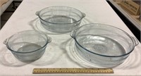Glass bowl set no visible brand