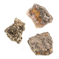 Lot 3 Genuine PYRITE in the Rough, aka Fools Gold