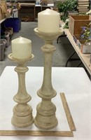 2-Candle holders-wooden