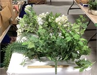 Misc lot of artificial flowers & greenery