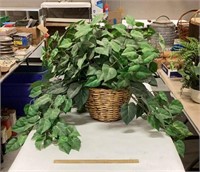Hanging basket w/ artificial plant