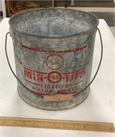 Galvanized minnow bucket