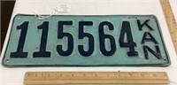 1919 Kansas license plate