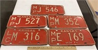 5-1974 Kansas license plates