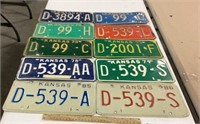 8-Misc Kansas Dealer license plates