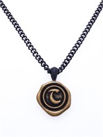Stainless Steel Ancient Coin Pendant & Chain