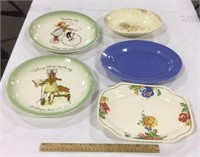 Misc decorative plates w/bowl