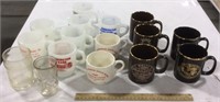 Lot of cups & glasses-some mugs are fire king