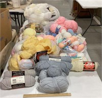 Misc lot of yarn-approx 60 skeins of yarn