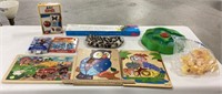 Misc toy lot w/ puzzles-missing a piece