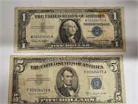 $1 & $5 Silver Certificates
