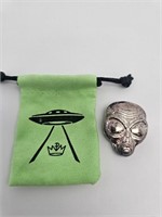 2 oz Silver Alien With Bag