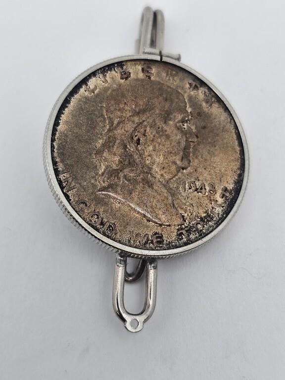 1948 Franklin Silver Half Dollar Money Clip