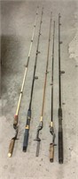 5 Fishing poles - reels not included
