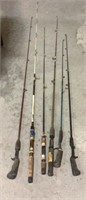 6 Fishing Poles - reels not included