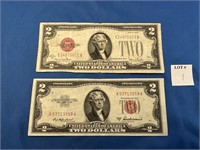 (2) $2 RED SEAL 1953 & 1963