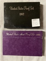1982 & 1988 UNITED STATES PROOF SETS