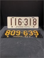 1920’s Pennsylvania License Plates.