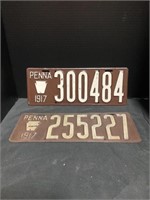 Early 1900’s Pennsylvania License Plates.