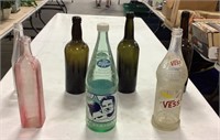 Misc glass bottles lot