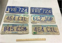 Misc Iowa license plates lot