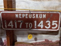 Nepeuskun Town Fire #1417-1435 Metal 24x8