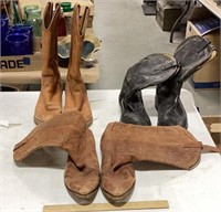 3 pair of boots-sz 10