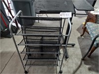 Mobile Netted Utility Cart 32x26x14. Wheeled Compu