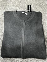 NEW Coofandy Mens XL Casual Full Zip Sweater Gray