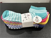 NEW Alexa Rose 6pr Ladies Asst Colors NoShow Socks