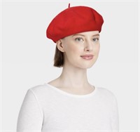 NWT Knit Red Beret Hat by A New Day