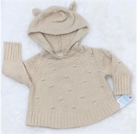 NWT Toddler 2T/3T Hooded Bear Pullover Sweater Tan