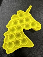 NEW Yellow Unicorn Pop It Fidget Toy Anti Stress