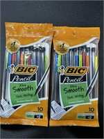 Lot of 2 BIC 10pc Xtra Smooth Mechanical Pencils